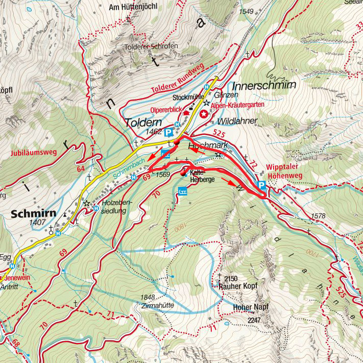 Kalte Herberge - Rundwanderung von Innerschmirn Kalte Herberge - Rundwanderung von Innerschmirn