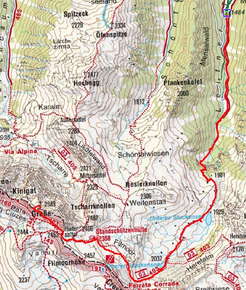 Große Kinigat (2689 m) durch das Leitertal Große Kinigat (2689 m) durch das Leitertal