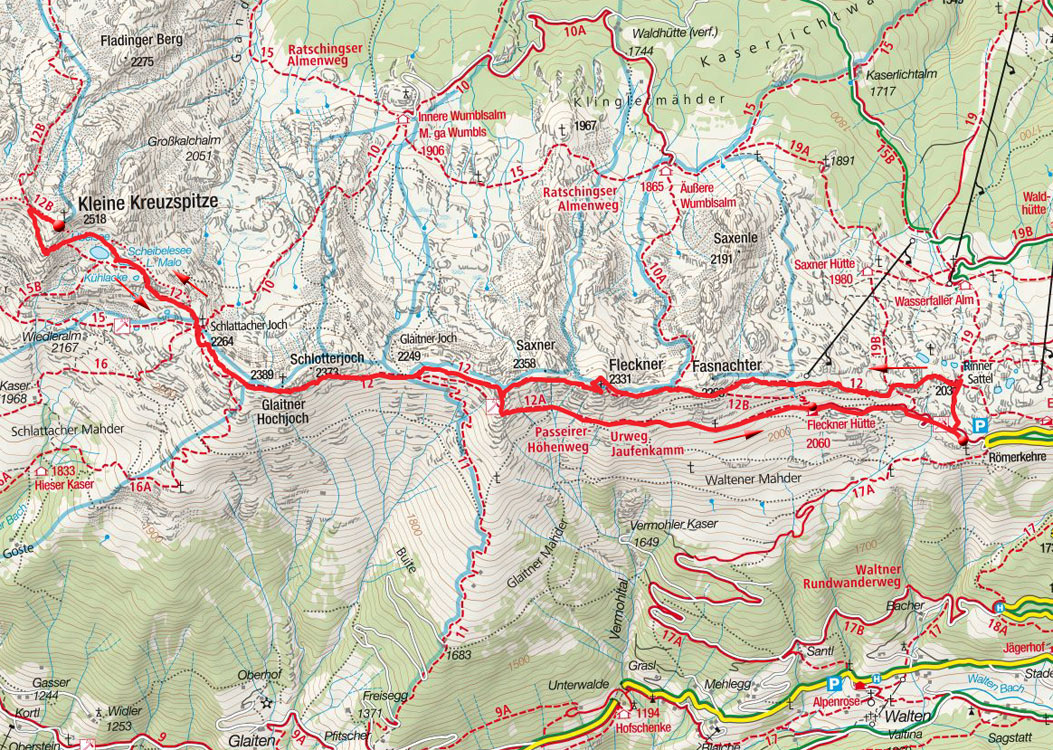Kleine Kreuzspitze (2518m) vom Jaufenpass Kleine Kreuzspitze (2518m) vom Jaufenpass