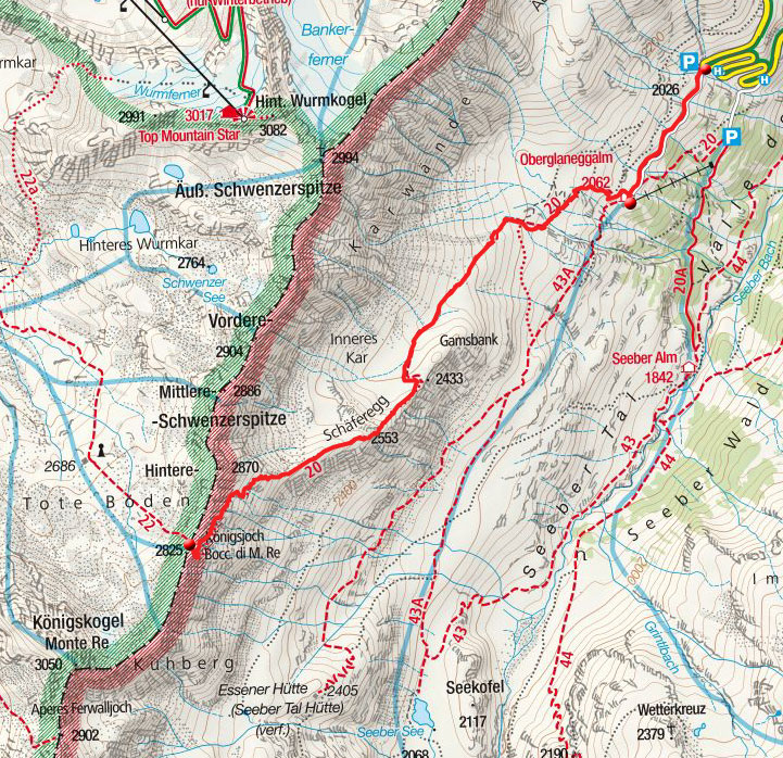 Königsjoch (2825m) aus dem Passeiertal Königsjoch (2825m) aus dem Passeiertal