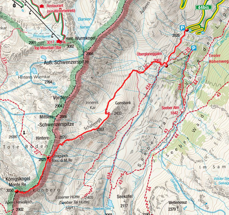 Königskogel (3050m) aus dem Passeiertal Königskogel (3050m) aus dem Passeiertal