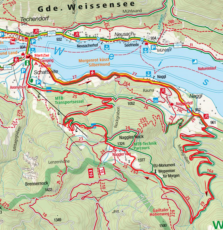 Naggler Alm Runde von Techendorf Naggler Alm Runde von Techendorf