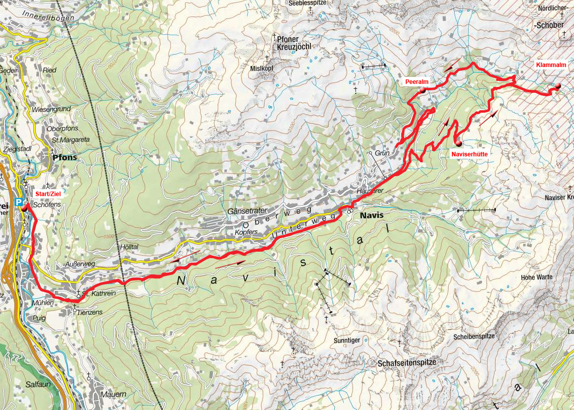 Große Naviser Almen-Rundtour Große Naviser Almen-Rundtour