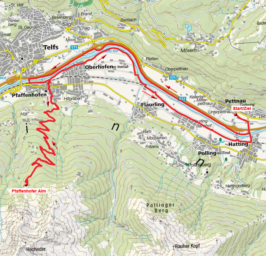 Pfaffenhofer Alm von Pettnau Pfaffenhofer Alm von Pettnau