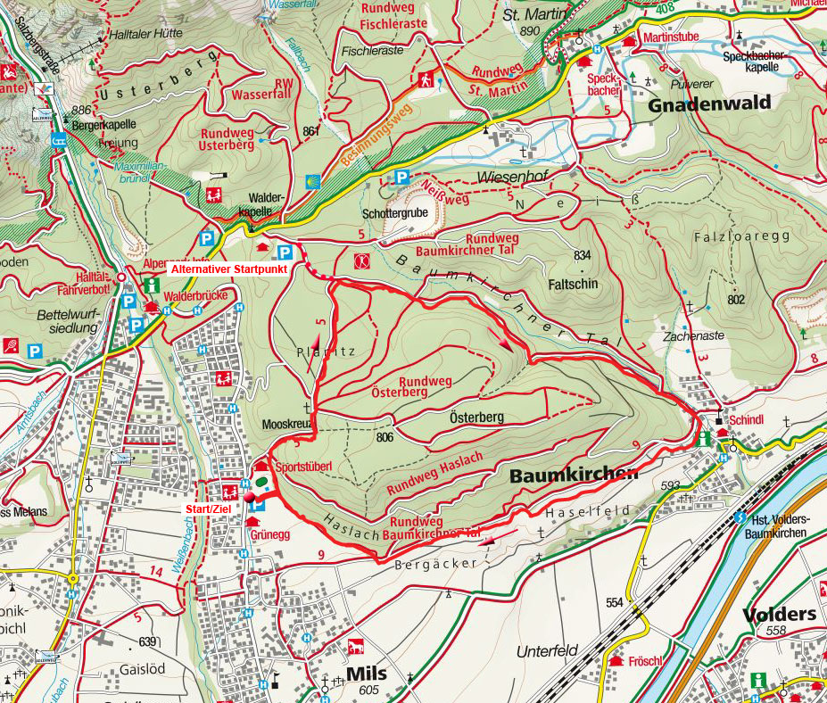 Rundwanderweg Mils-Baumkirchen Rundwanderweg Mils-Baumkirchen