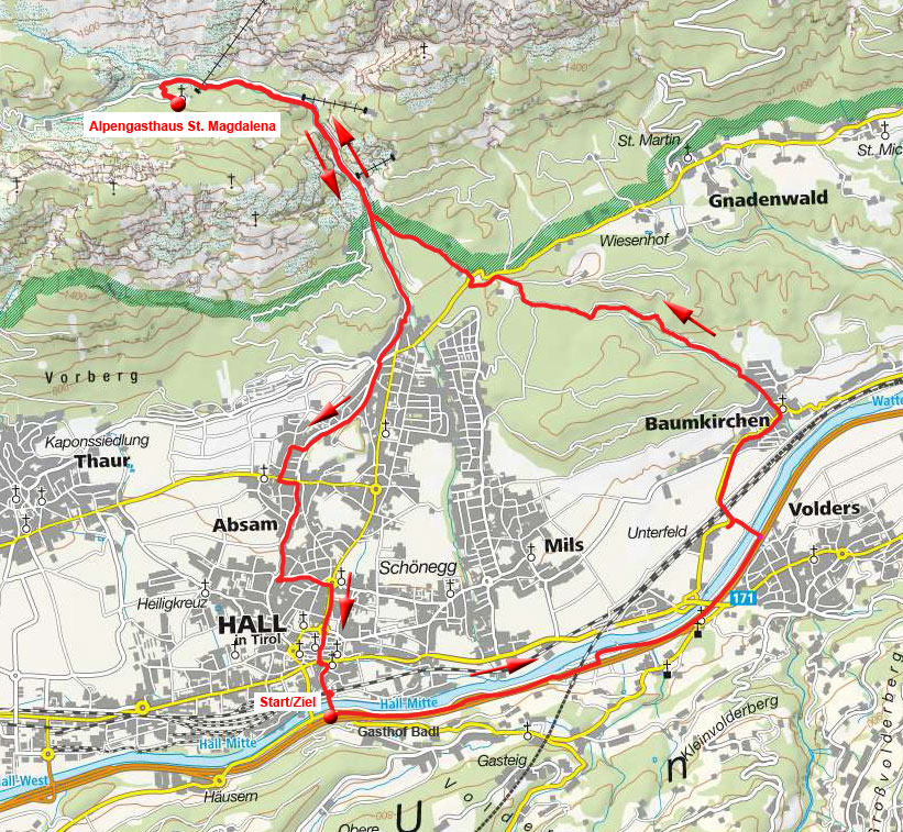Alpengasthaus St. Magdalena von Hall in Tirol Alpengasthaus St. Magdalena von Hall in Tirol