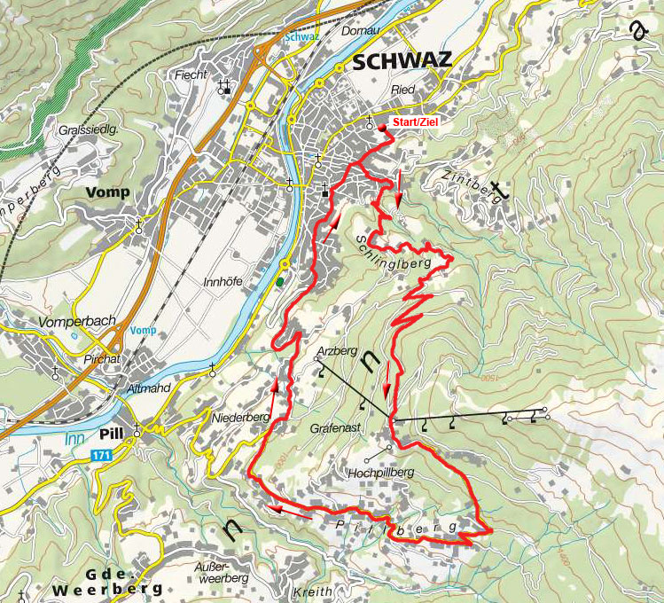 Schwazer Panoramarunde Grafenast Schwazer Panoramarunde Grafenast