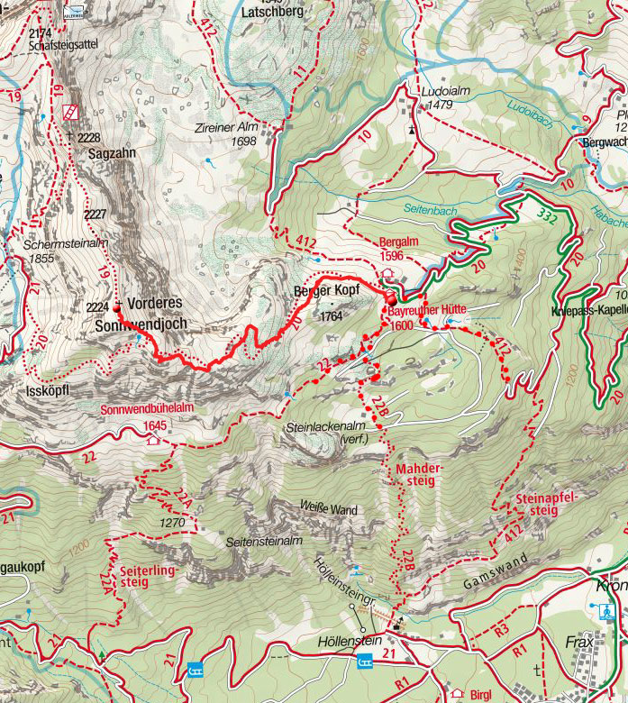 Sonnwendjoch (2224m) von der Bayreuther Hütte Sonnwendjoch (2224m) von der Bayreuther Hütte