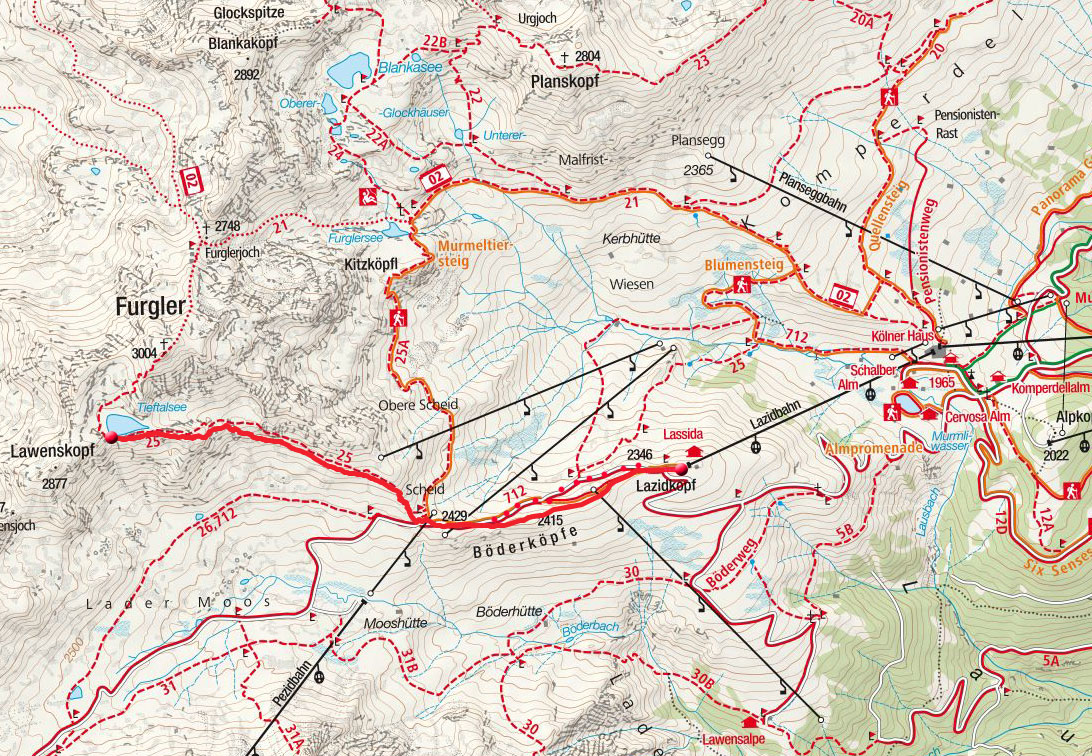 Tieftalsee (2783m) von der Lazidbahn Tieftalsee (2783m) von der Lazidbahn