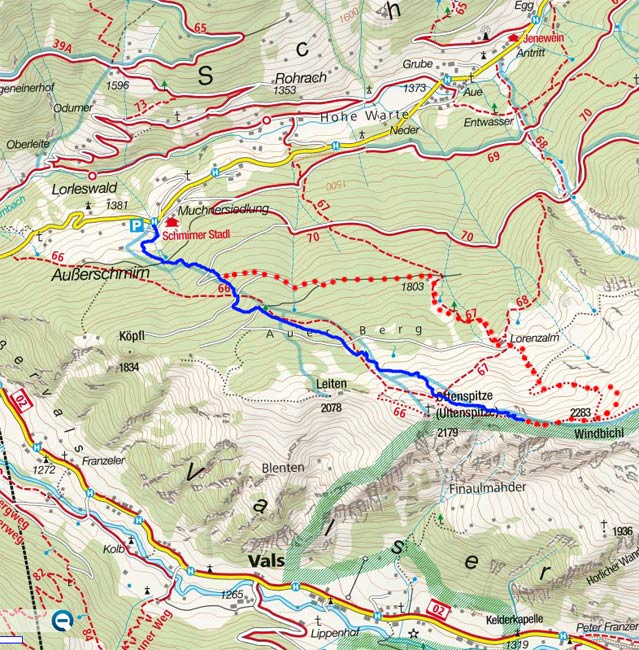 Windbichl (2271 m) aus dem Schmirntal Windbichl (2271 m) aus dem Schmirntal