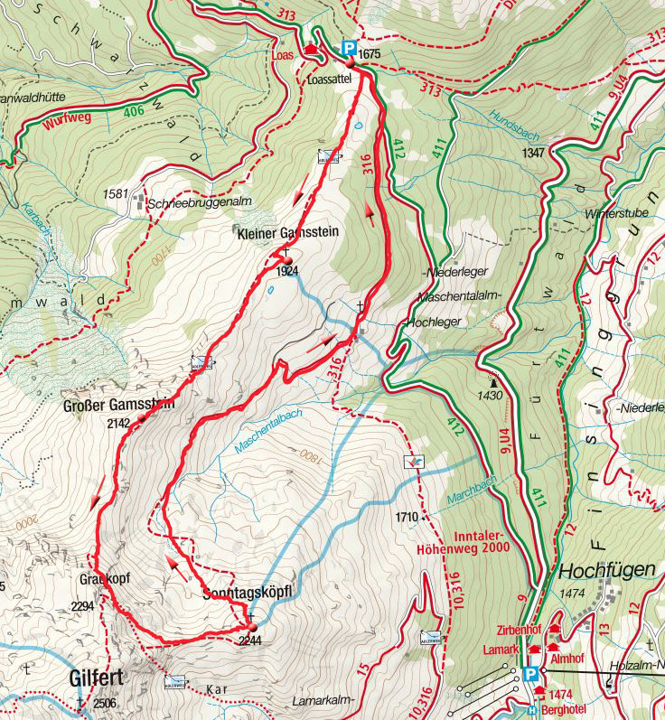 Loaser 3-Gipfel-Rundtour Loaser 3-Gipfel-Rundtour