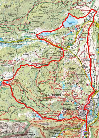 Mittenwalder Seen und Buckelwiesen Rundfahrt Mittenwalder Seen und Buckelwiesen Rundfahrt