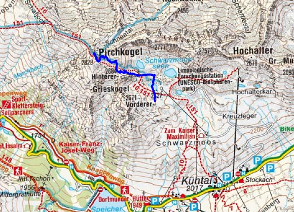 Pirchkogel (2828 m) von der Kaiserbahn Pirchkogel (2828 m) von der Kaiserbahn